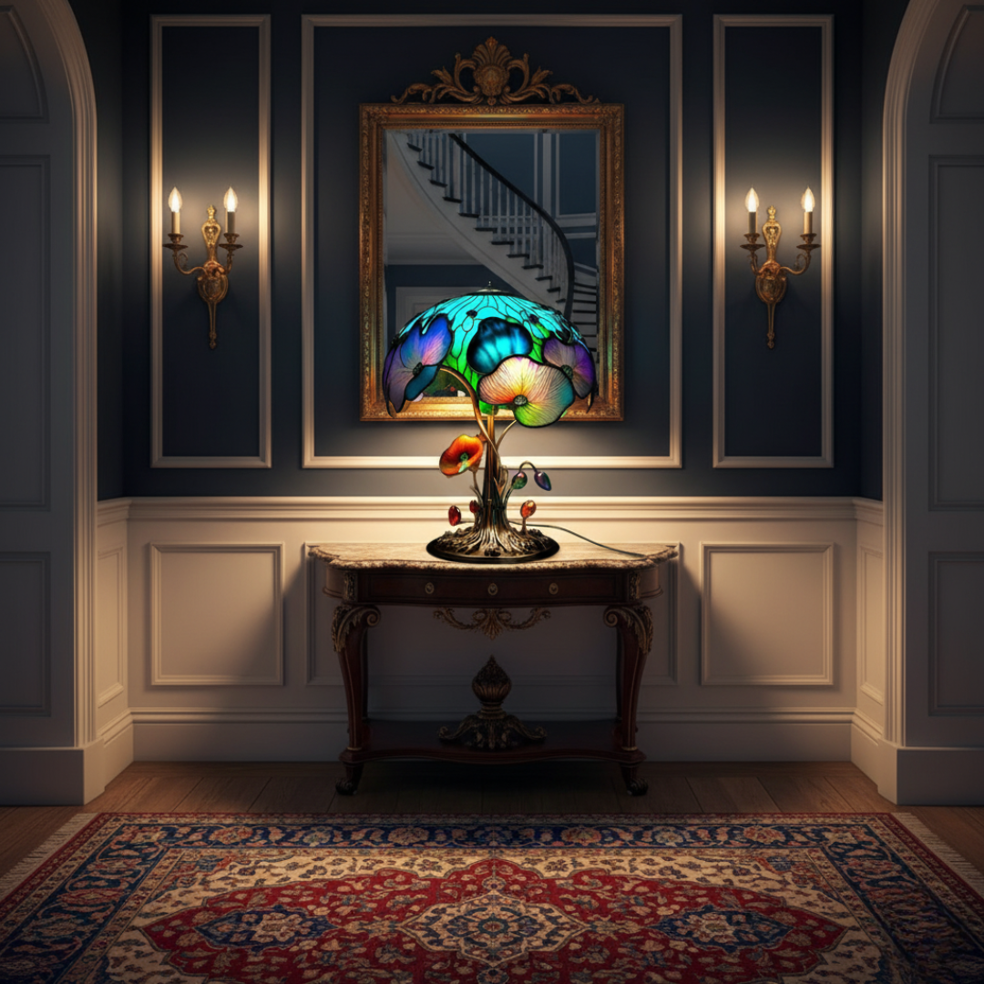 Boho Chic Mushroom Floral Lamp